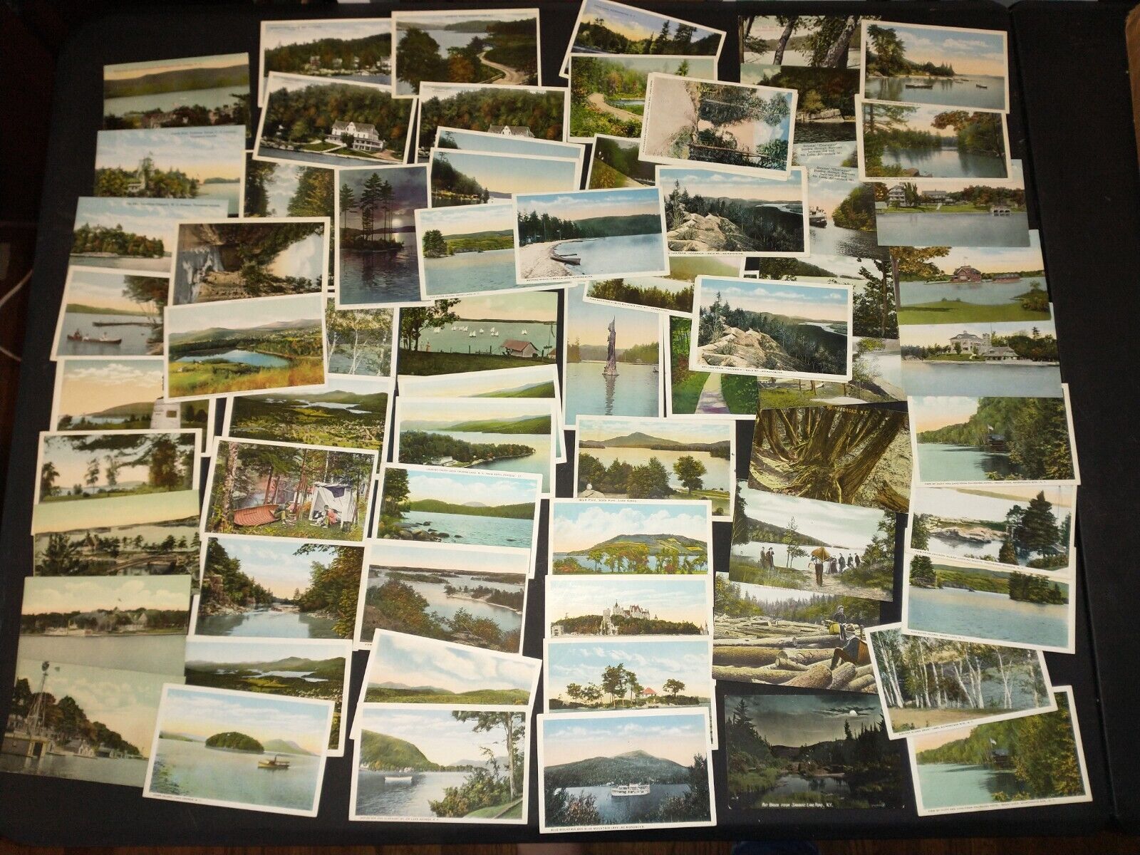 70+ Lot  Antique Postcard Lakes & Adirondacks Mountain Upstate New York 1910-20s