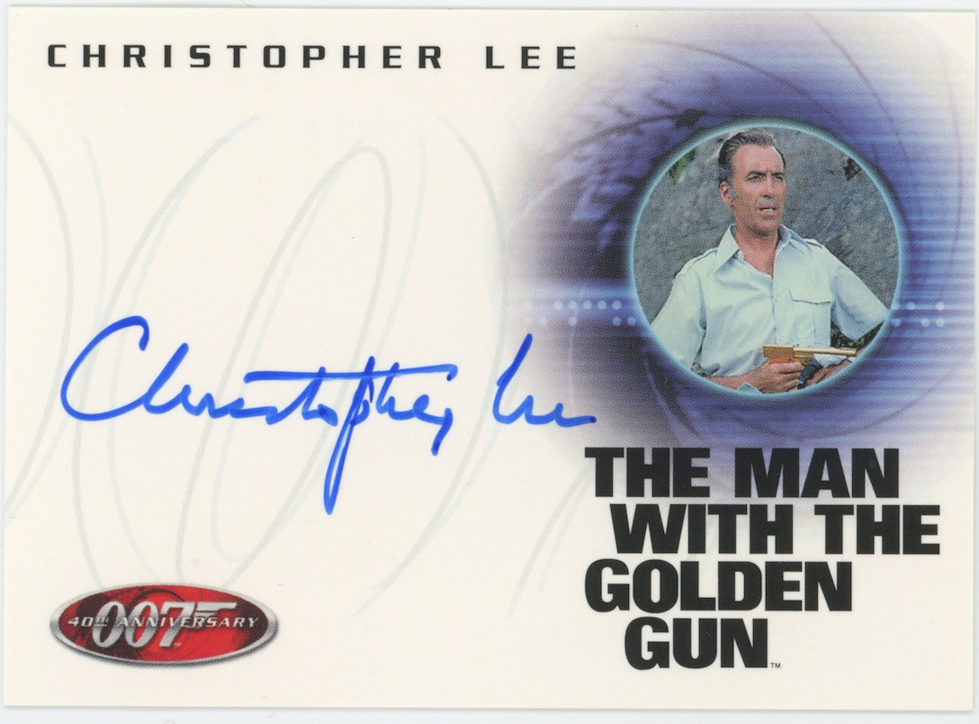 Christopher Lee 2002 Rittenhouse 40th James Bond Scaramanga Auto Signed 25895