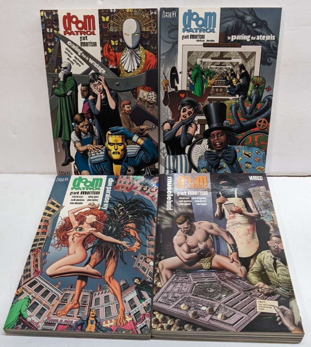 Lot of FOUR Doom Patrol by Grant Morrison Trade Paperbacks TPB #1-4 1 2 3 4 DC