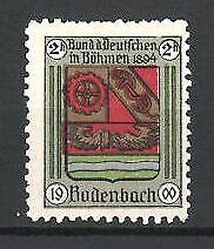 Propaganda-Marke Federal the German IN Bohemia 1894, Emblem Bodenbach
