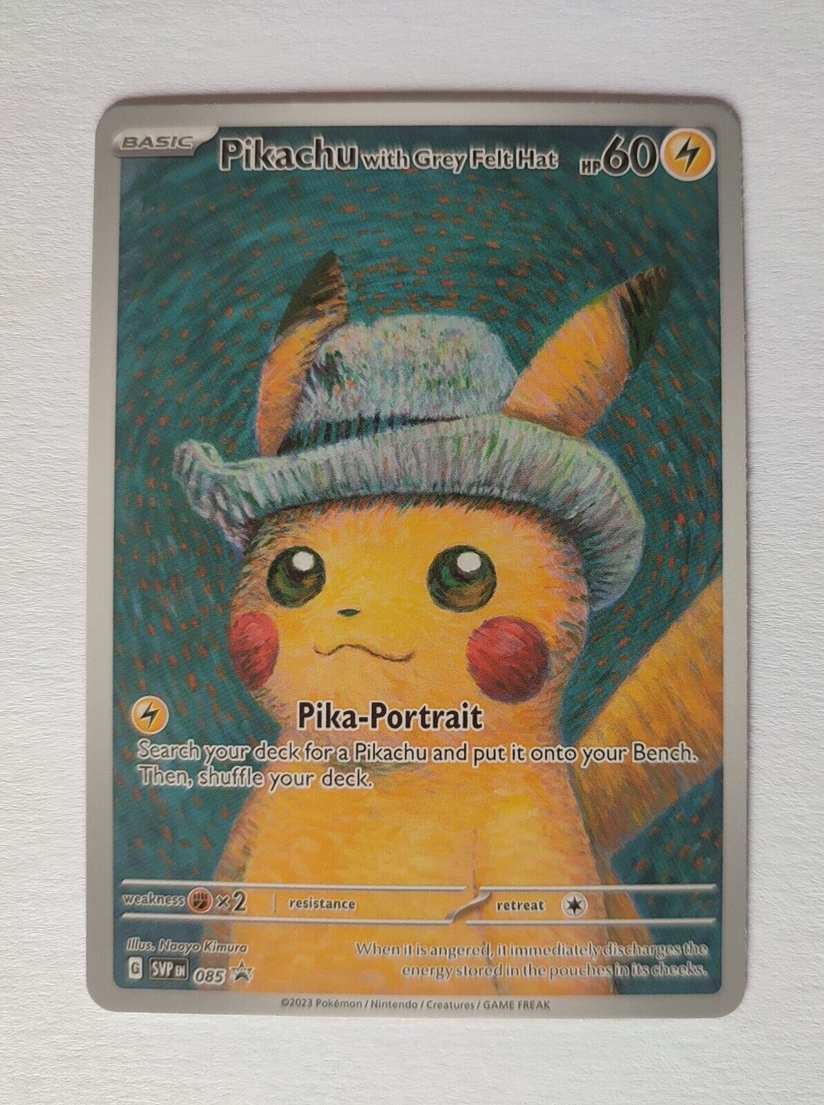 Pokemon Card Pikachu Van Gogh 60hp F-A