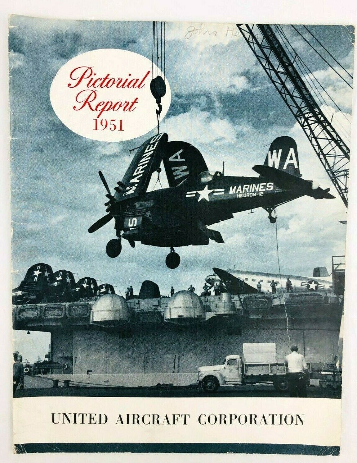 United Aircraft Corp 1951 Pictorial Report Magazine Jet Airplane Photos  *P9