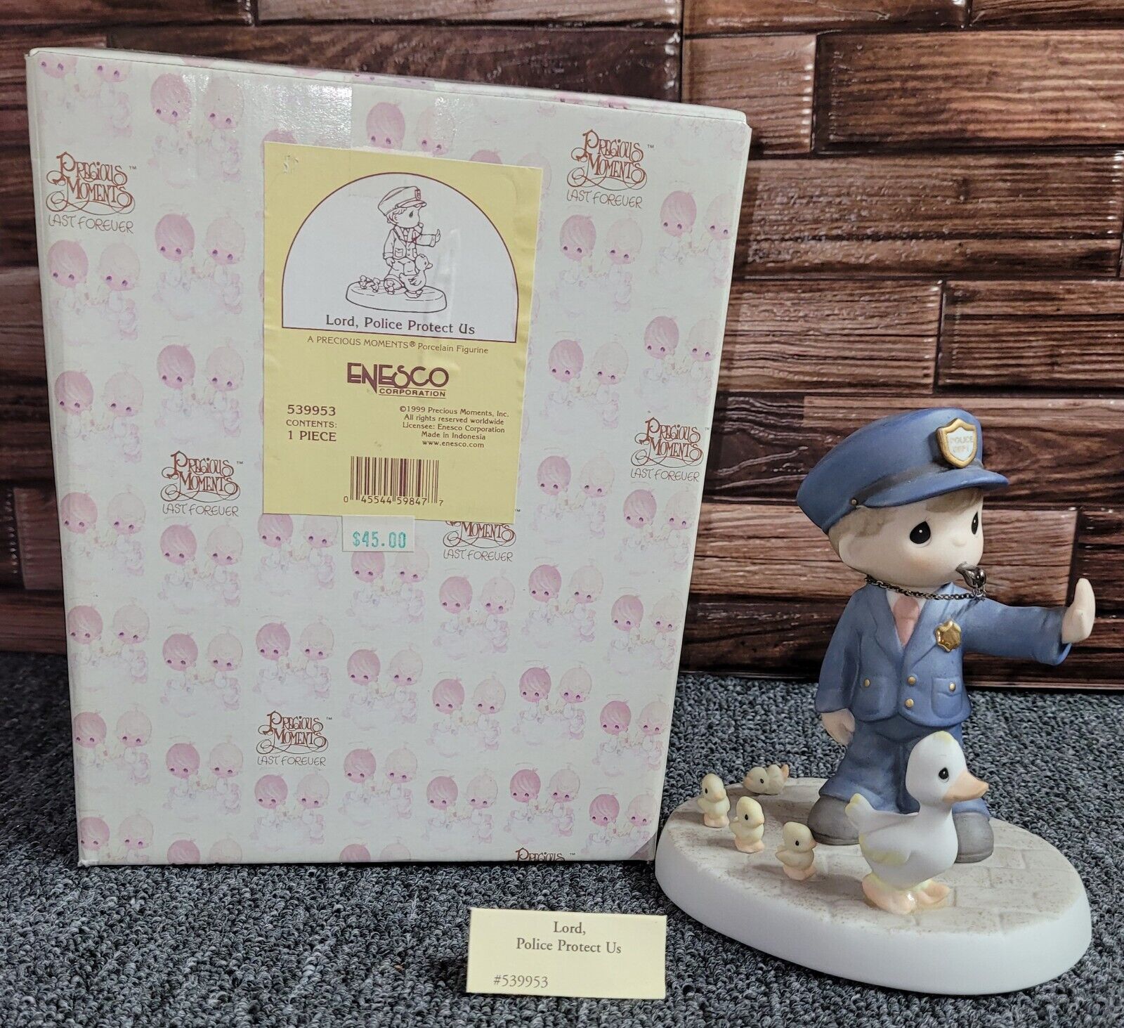 Precious Moments Lord Police Protect Policeman Ducklings RARE  Box For Altered 