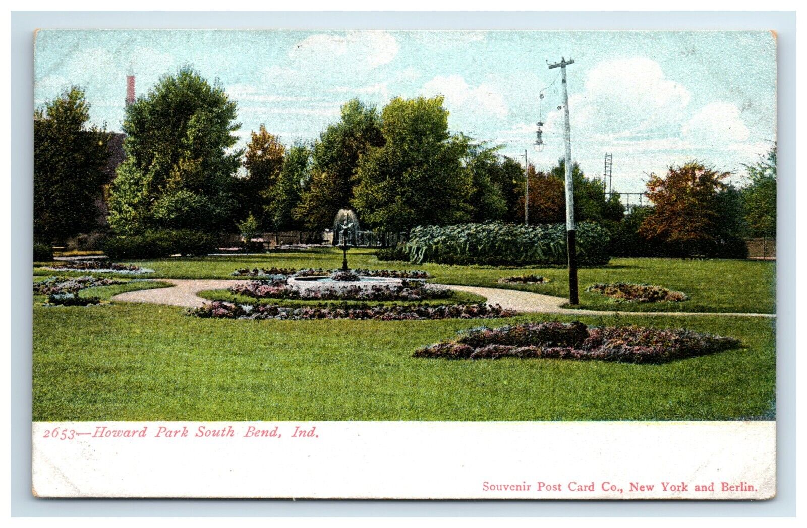 Postcard Howard Park South Bend Indiana c1907 UDB UNP