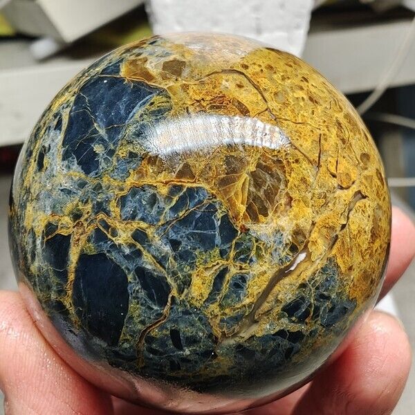 305g WOW Natural Rare Pietrsite Quartz Sphere Crystal Energy Ball Healing Gem 