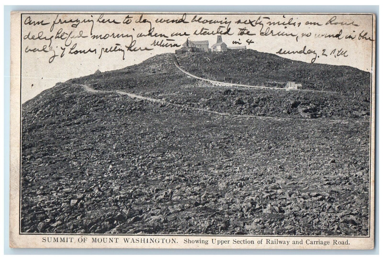 c1920\'s Summit Of Mount Washington New Hampshire NH Unposted Vintage Postcard