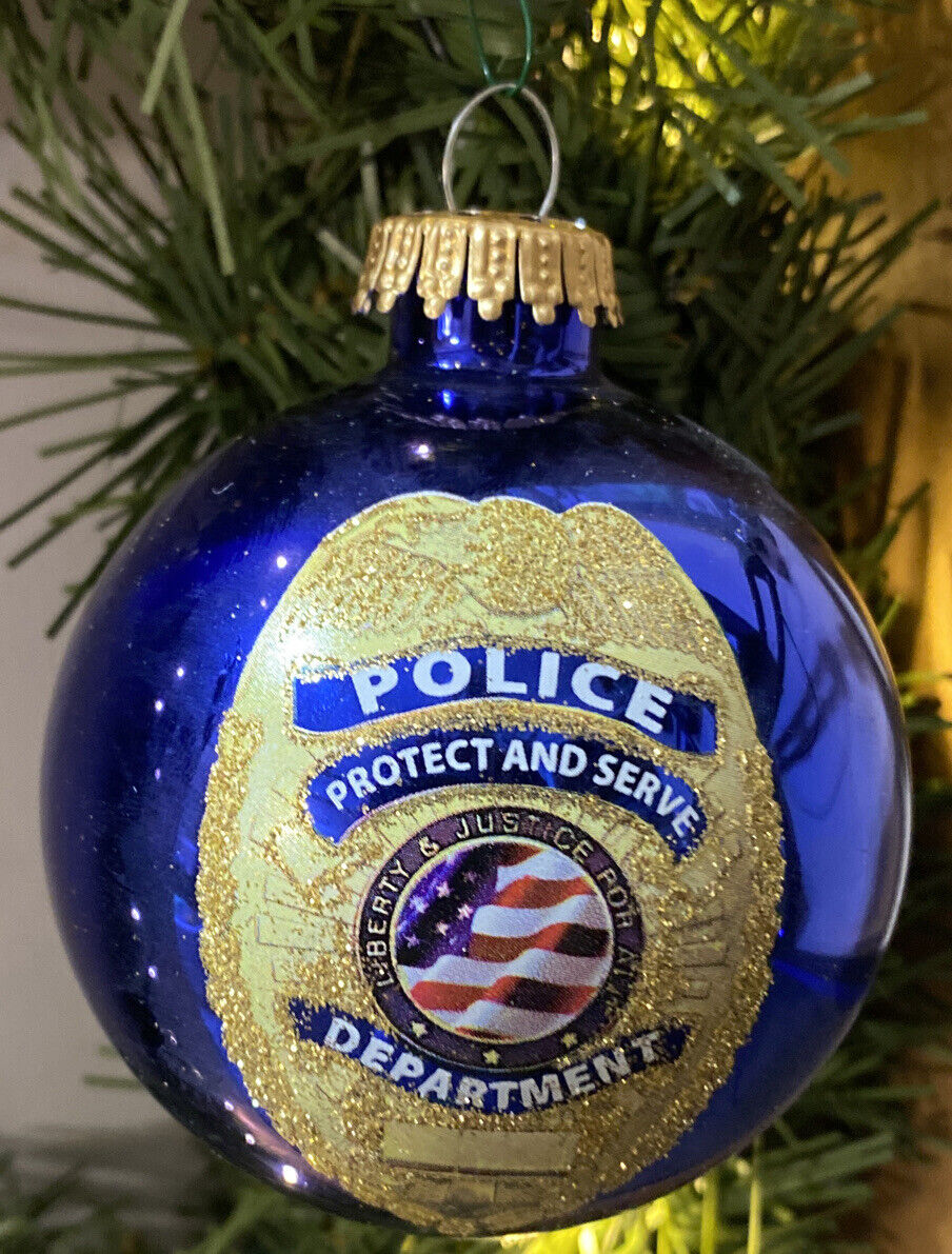 Police Policeman Christmas Tree Ornament American Pride Christmas by Krebs New