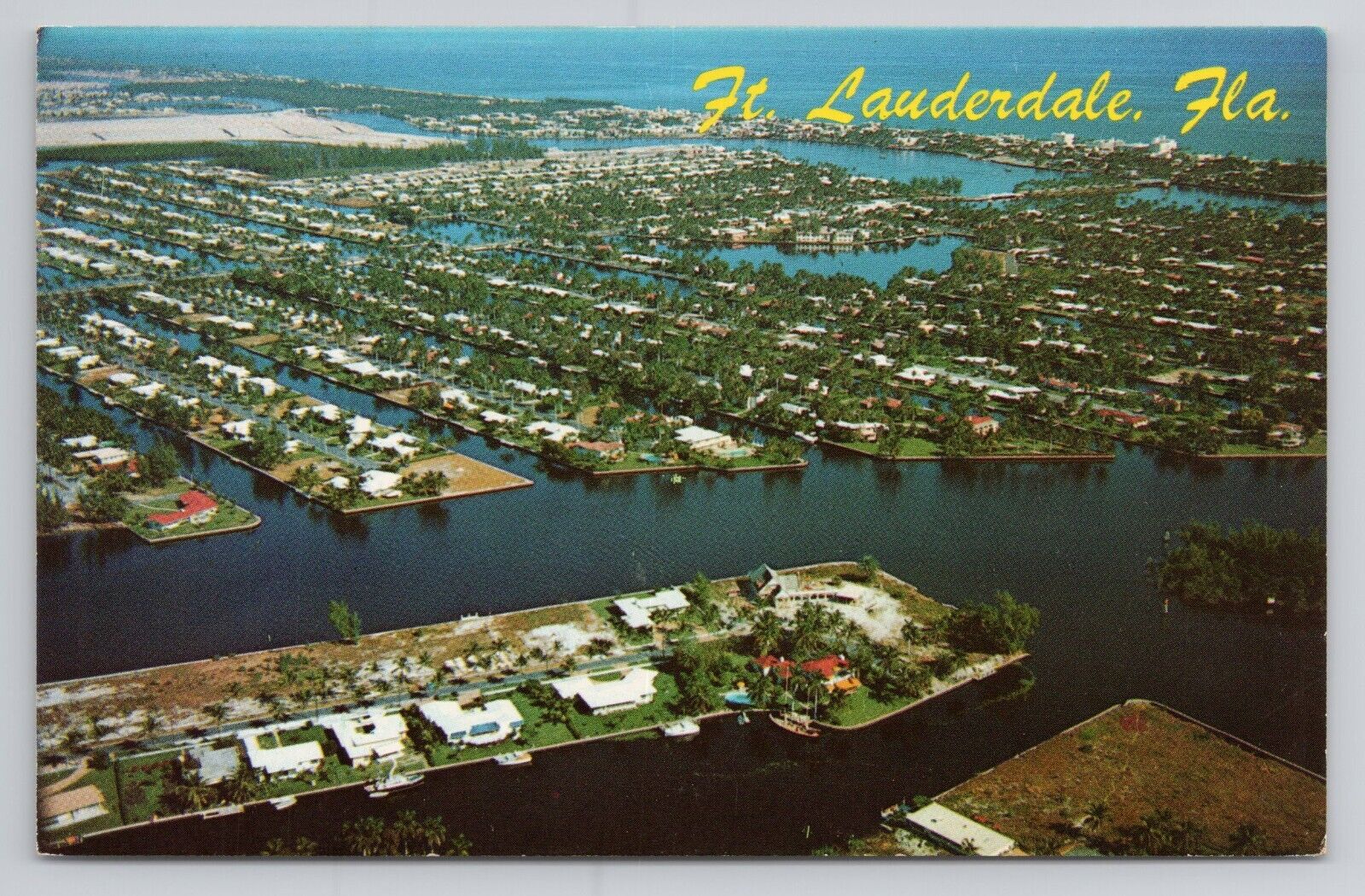 Postcard Airview Of The Many Islands Fort Lauderdale Florida