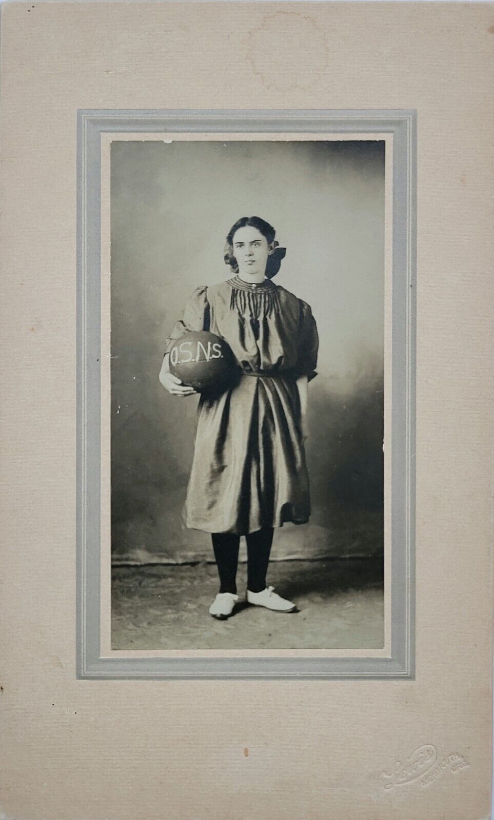 1890s Oregon State Normal School Cabinet Card Photo Early Womens Basketball WOU