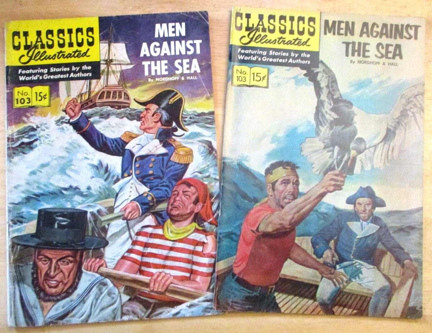 1953 CLASSICS ILLUSTRATED COMICS Men Against the Sea #103  VG + F