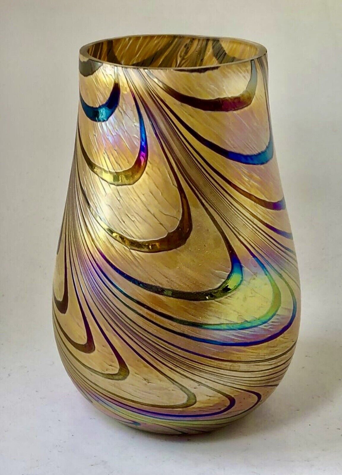 glass vase ,Iridescent Vase. Art Nouveau