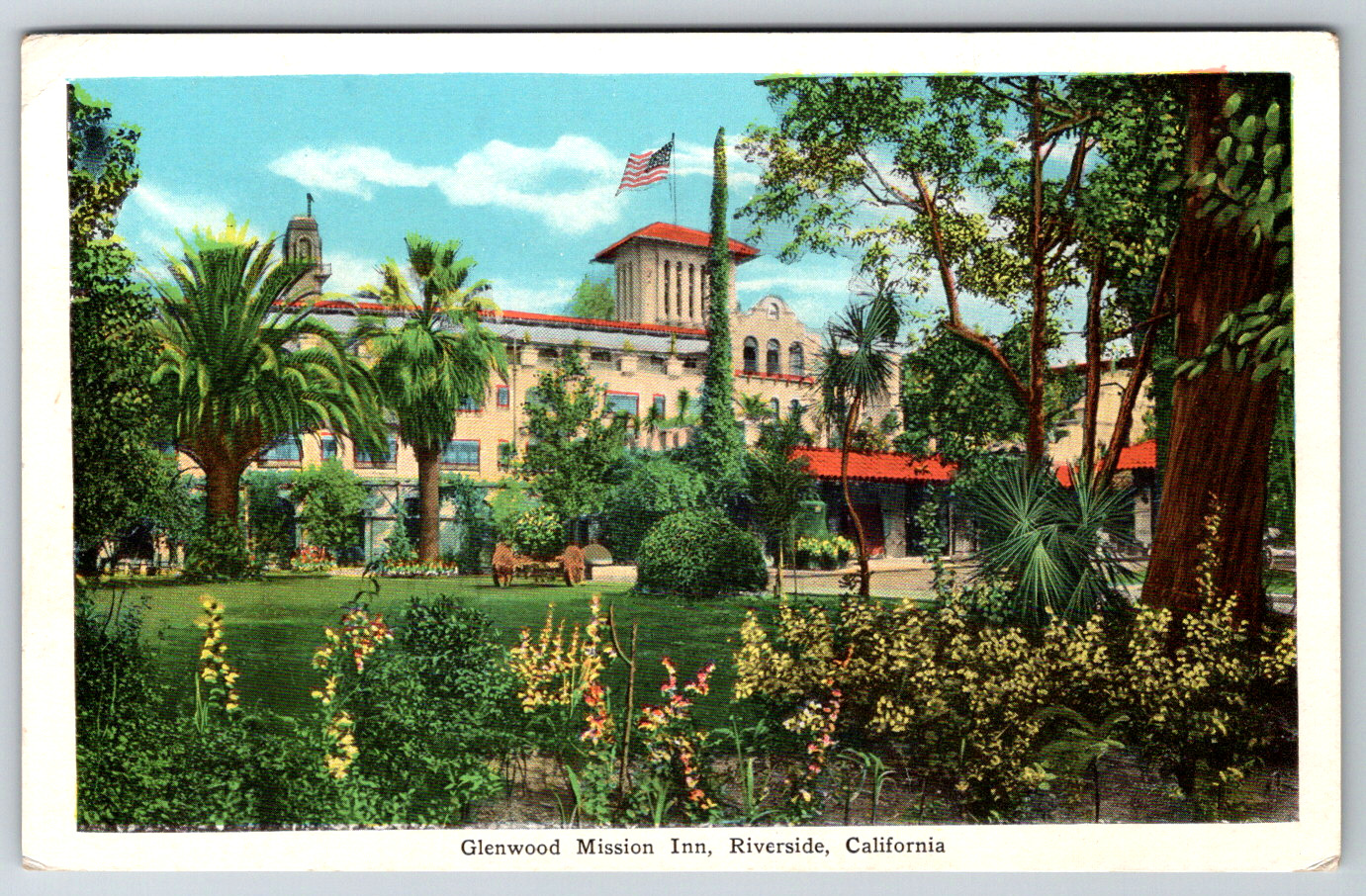 c1920s Glenwood Mission Inn Riverside California Antique Postcard
