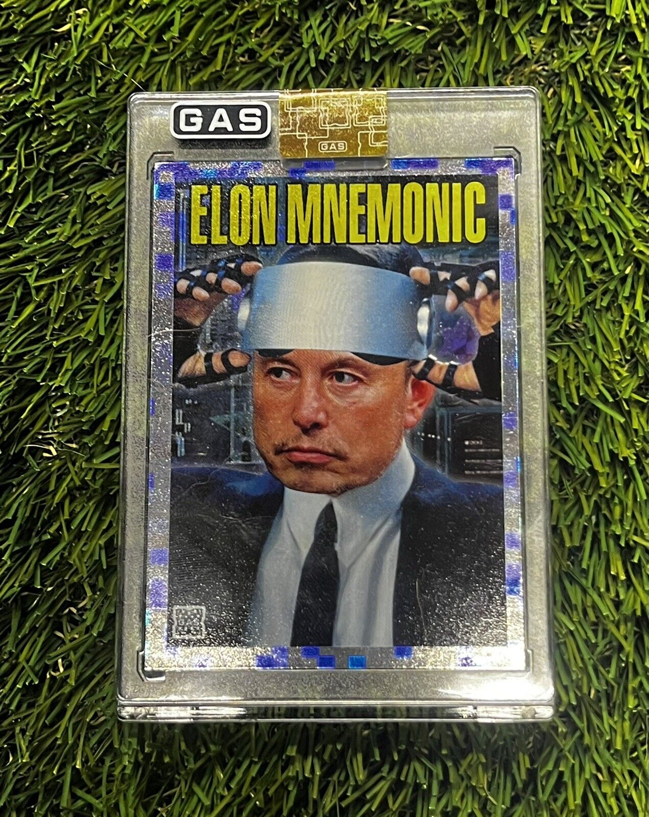 ELON MUSK GAS Trading Card Elon MNEMONIC Pixel FOIL Prism 48/50 G.A.S. NEW