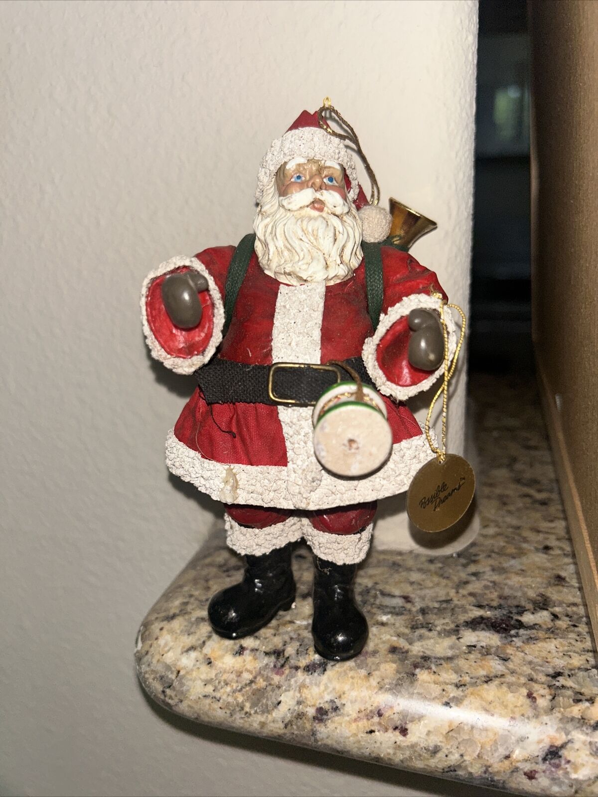 clothtique Santa With Drum  possible dreams
