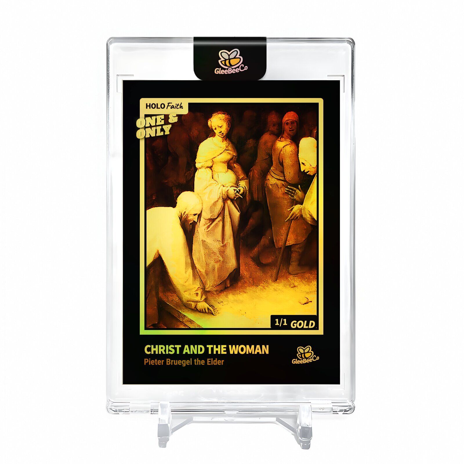 CHRIST AND THE WOMAN TAKEN IN ADULTERY Holo GOLD Card 2023 GleeBeeCo #CB1D-G 1/1