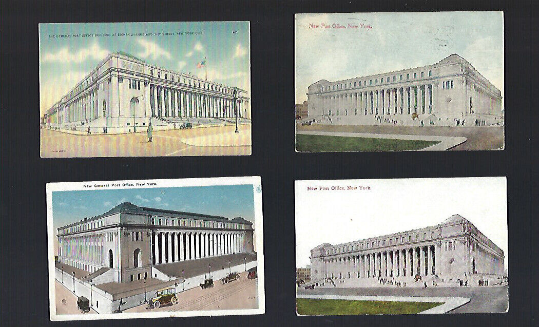 LOT OF (6) c.1910s New York Post Office Building Postcard UNP/POSTED
