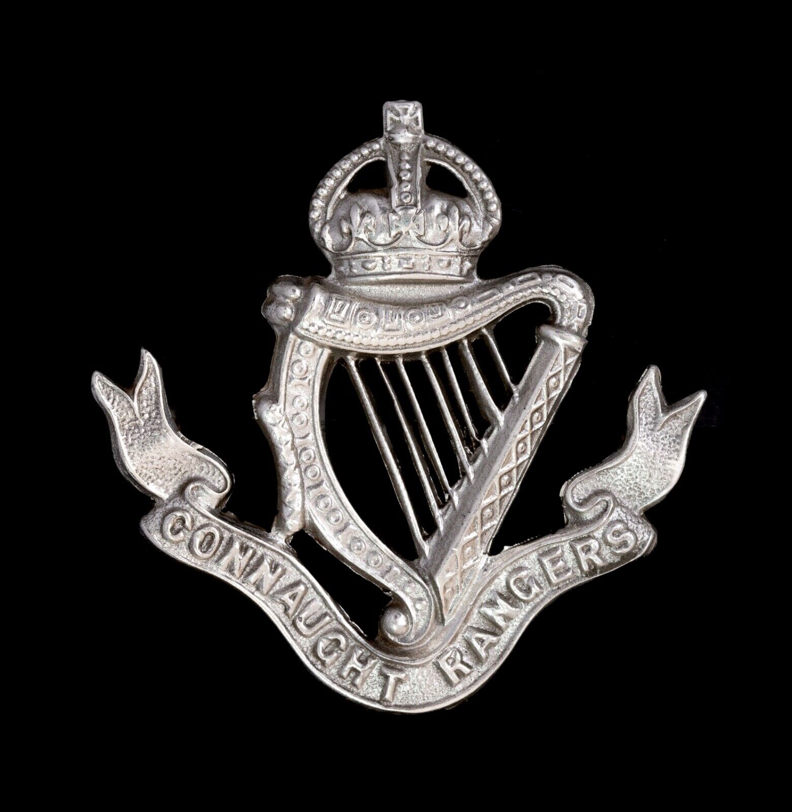Connaught Rangers Cap Badge Hallmarked Silver