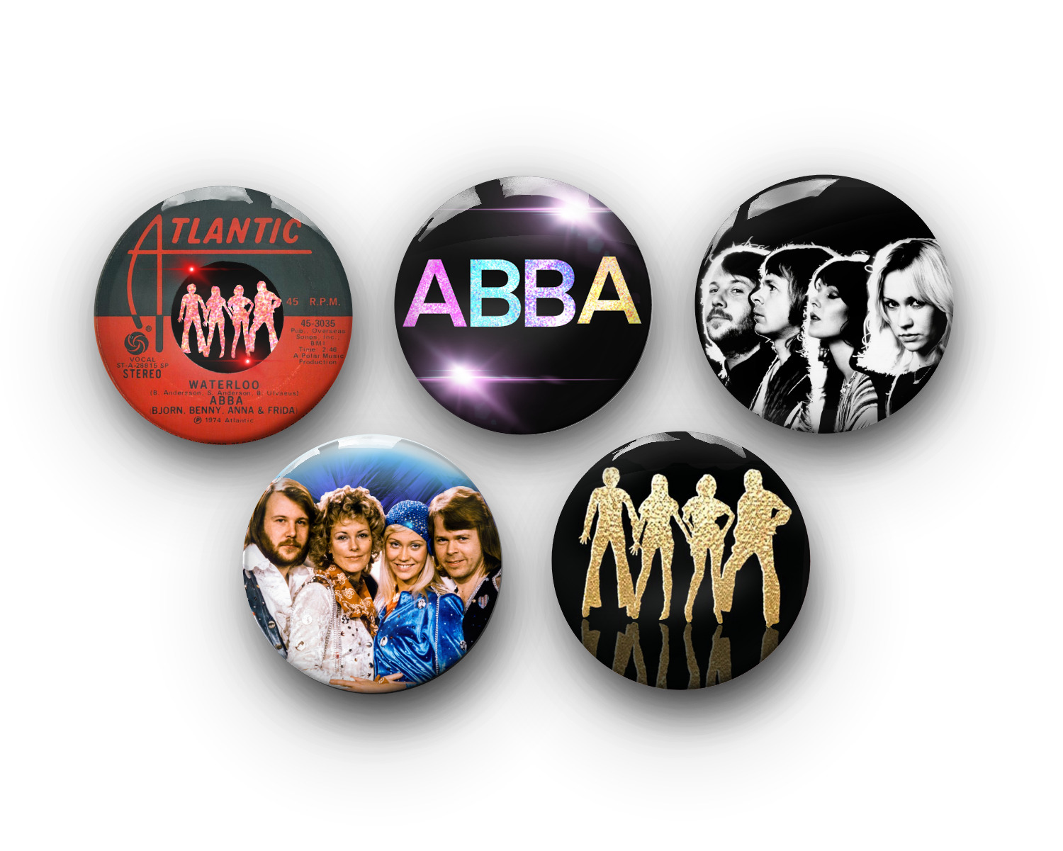 Abba Pin Badges | Abba Music Band | Abba Party Costume | 70s Retro Gift | ABBA
