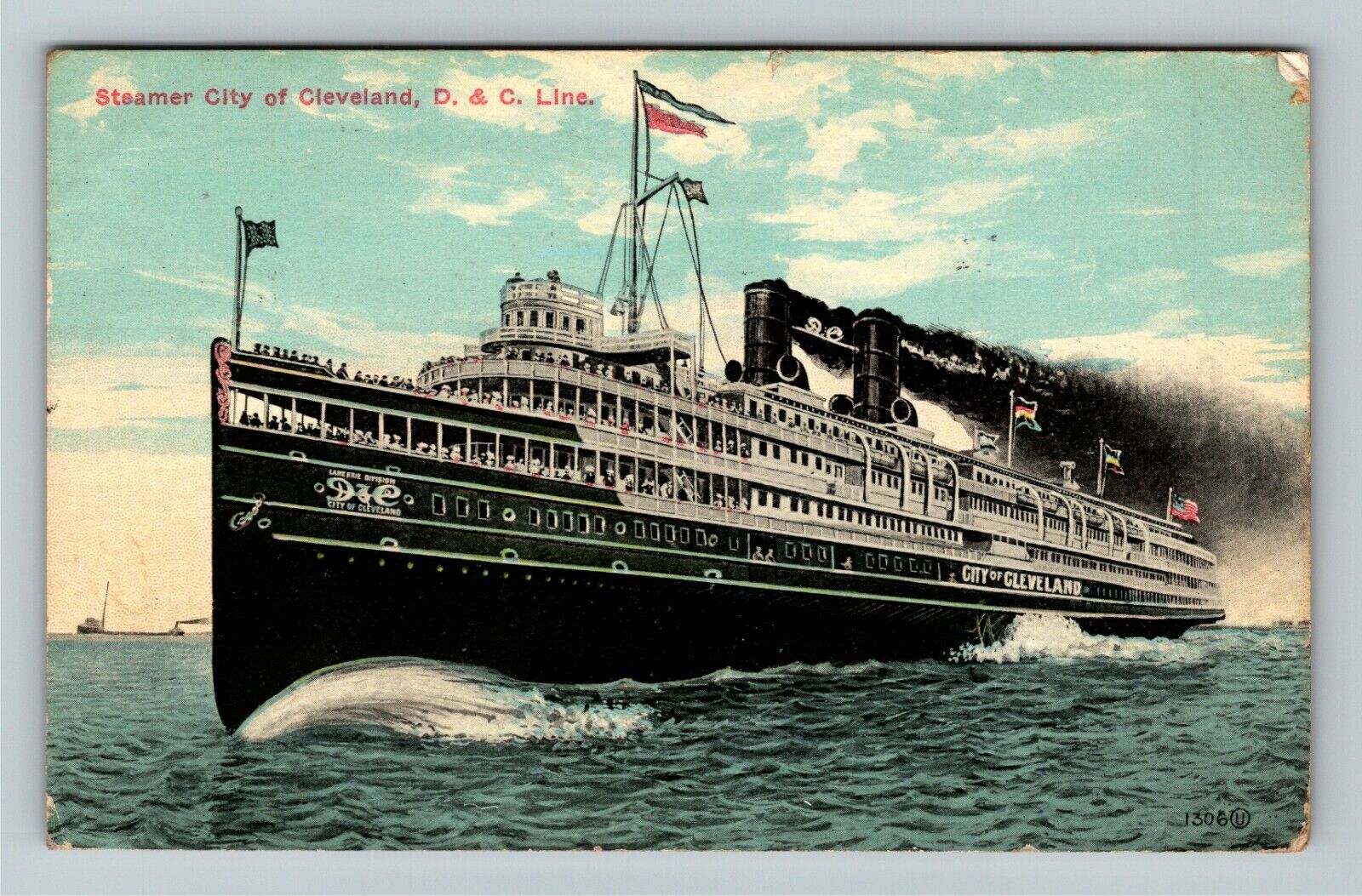 Cleveland OH-Ohio, Steamer City Of Cleveland, c1911 Vintage Souvenir Postcard