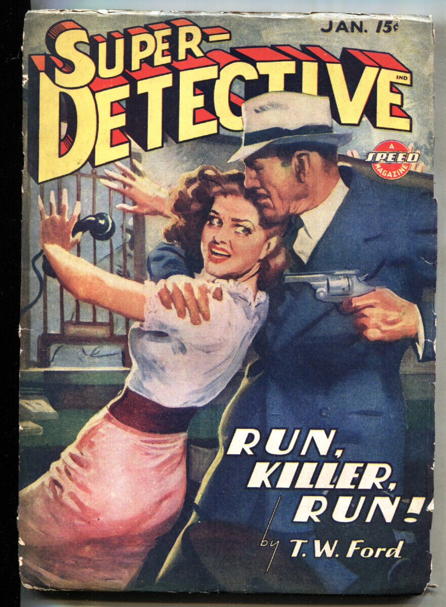 Super-Detective 1/1945-Spicy cover-hardboiled pulp fiction magazine