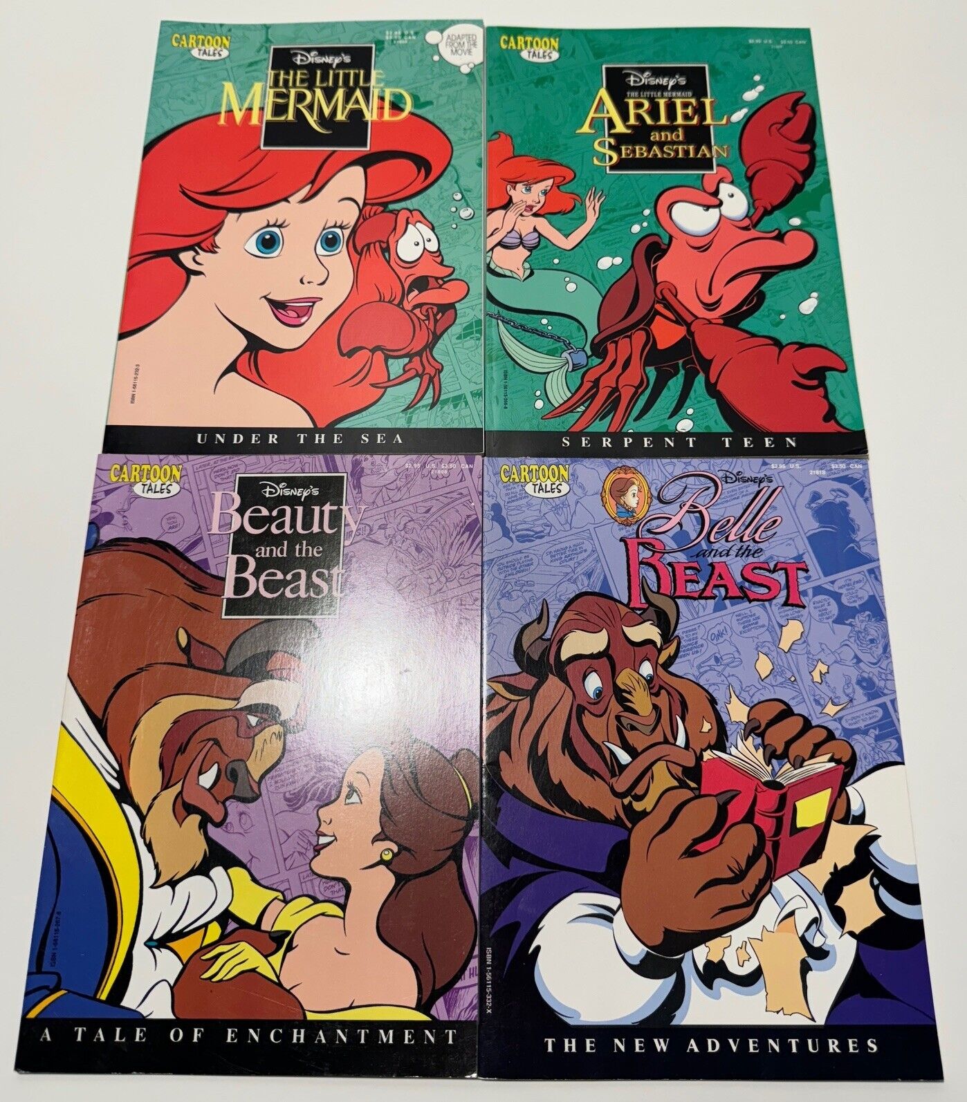 Disney Cartoon Tales Comics Little Mermaid Beauty and the Beast Movie Adaptation