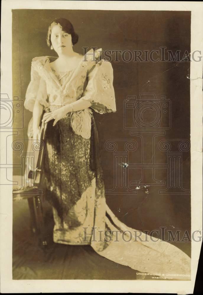 1925 Press Photo Mrs. Sergio Osmena of Philippines visits Washington - kfa30778