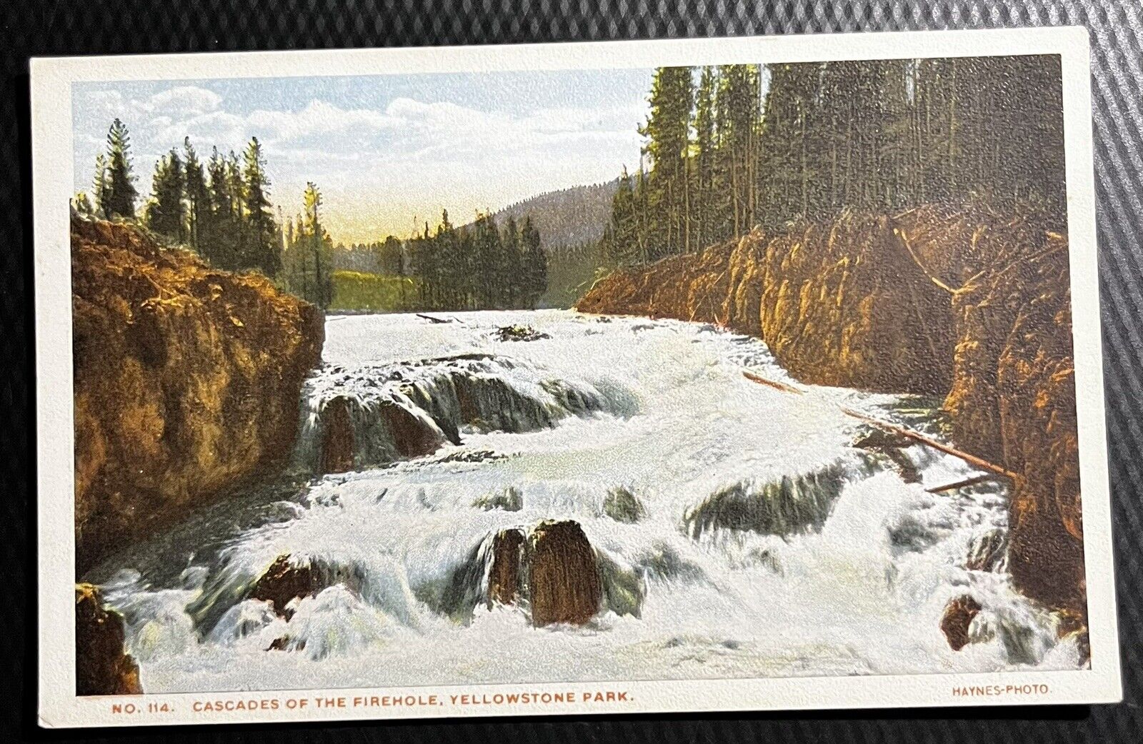 Cascades of the Firehole, Yellowstone Park Vintage Postcard 