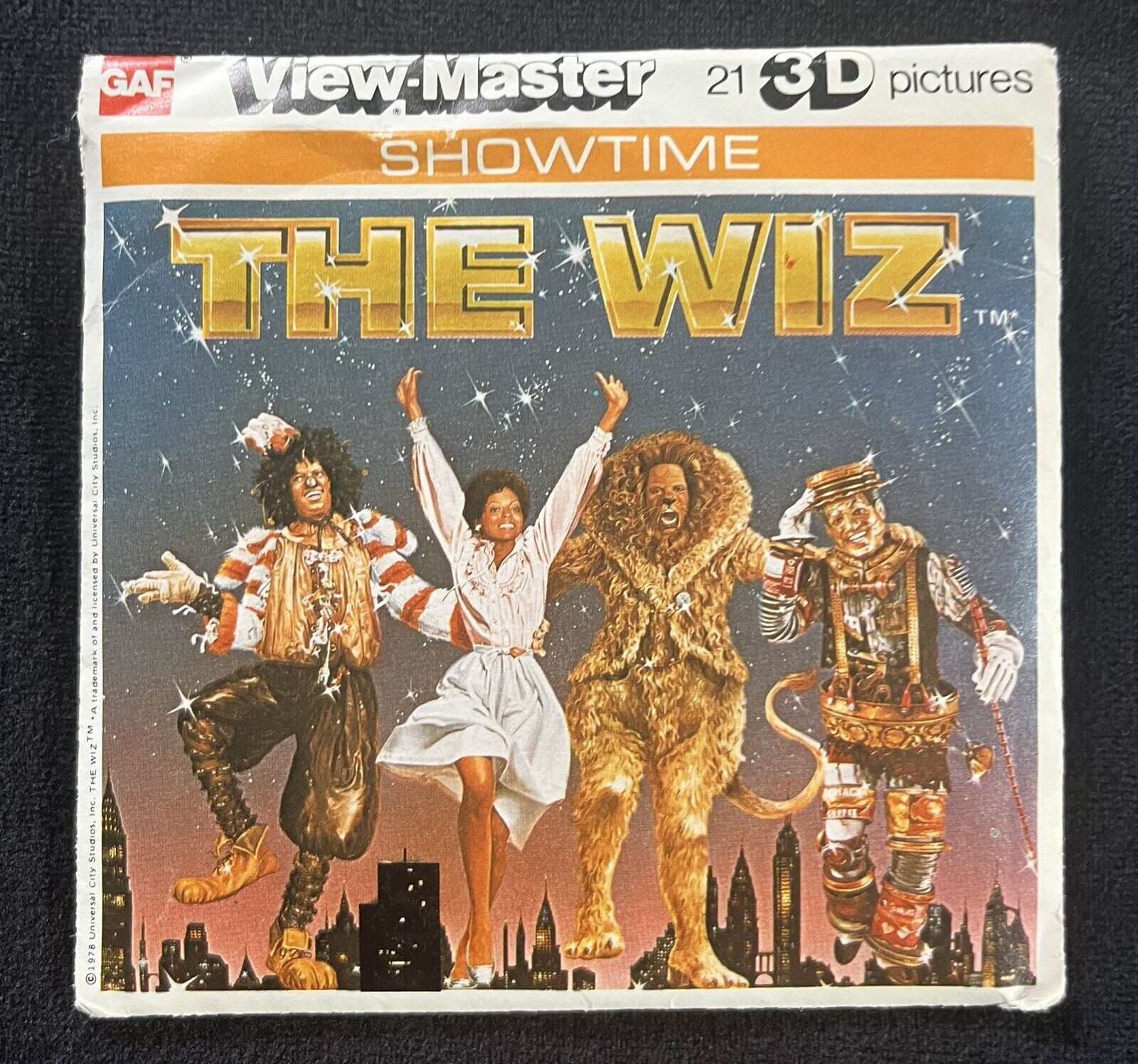 Viewmaster 3 Reels Set- The Wiz Showtime 3D- GAF- J 14
