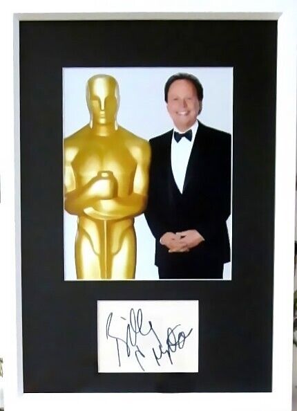 Billy Crystal autographed signed auto index card framed w/ Oscars 8x10 photo COA
