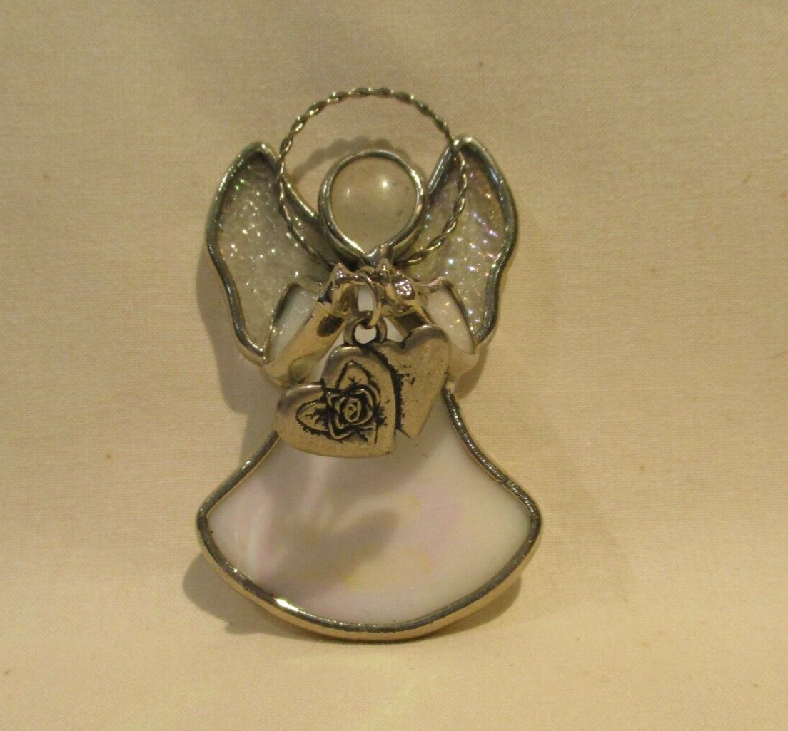 Stained Glass Angel Ornament 3 Inches Tall