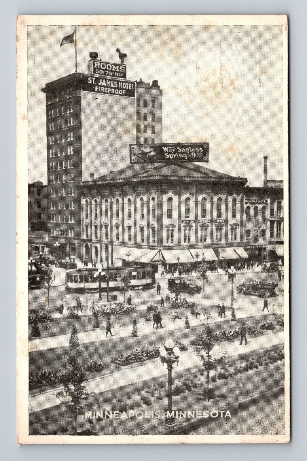 Minneapolis MN-Minnesota, St James Hotel, Advertising Vintage Postcard