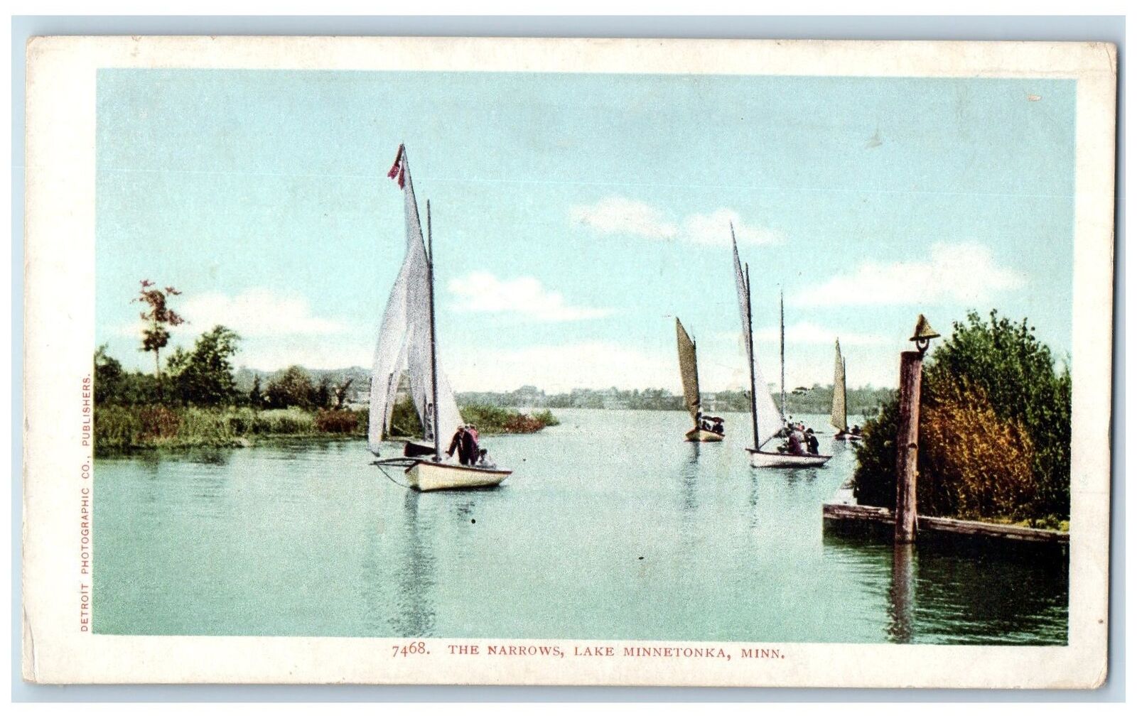 c1905's The Narrows Lake Minnetonka Boats Minnesota MINN Posted Vintage Postcard