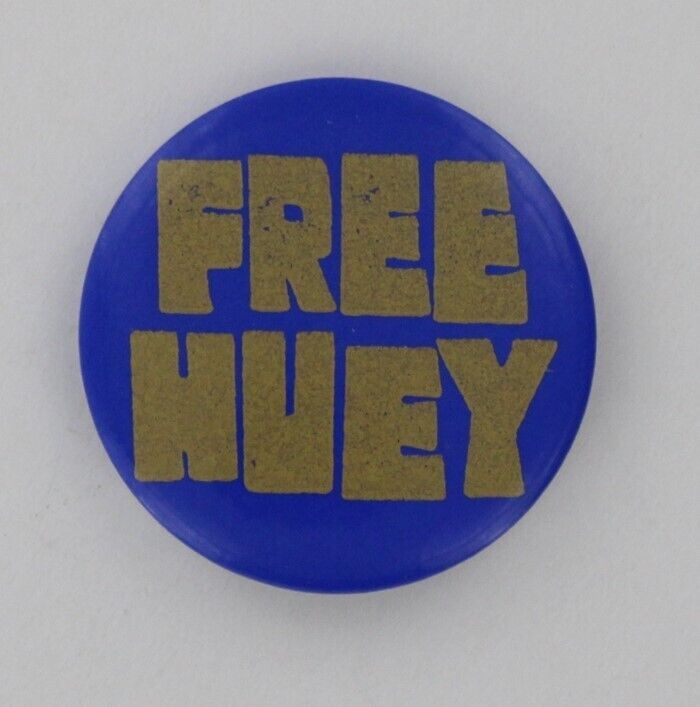 Free Huey Newton 1967 Original Black Panther Party Pin Civil Rights Power P378