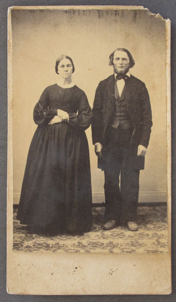 CDV   Husband and Wife   Photo is a bit Loose from Card at bottom