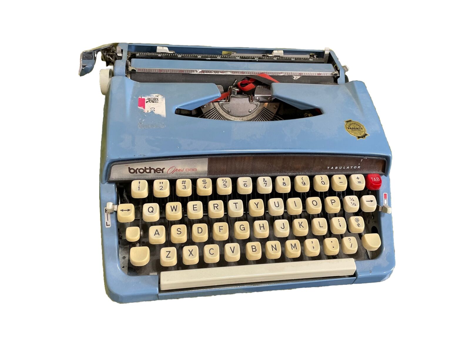 Vtg Brother Opus 888 Blue Tabulator Typewriter