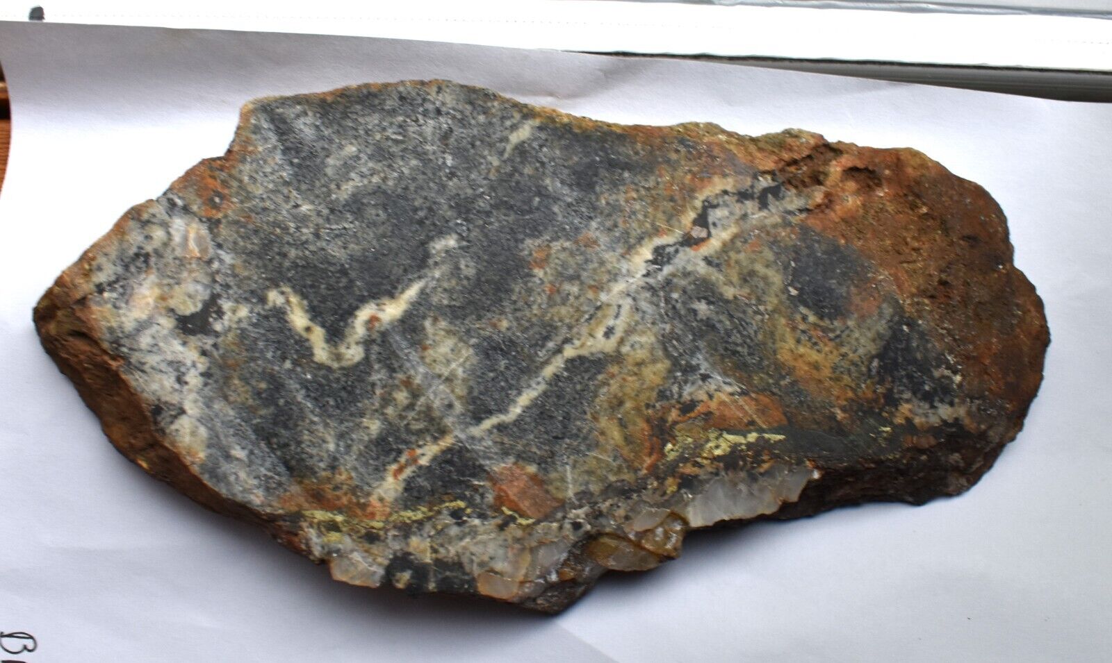 Gold and Silver Ore 1800s North Carolina Ore Knob Copper Mine Slab Sale Ending