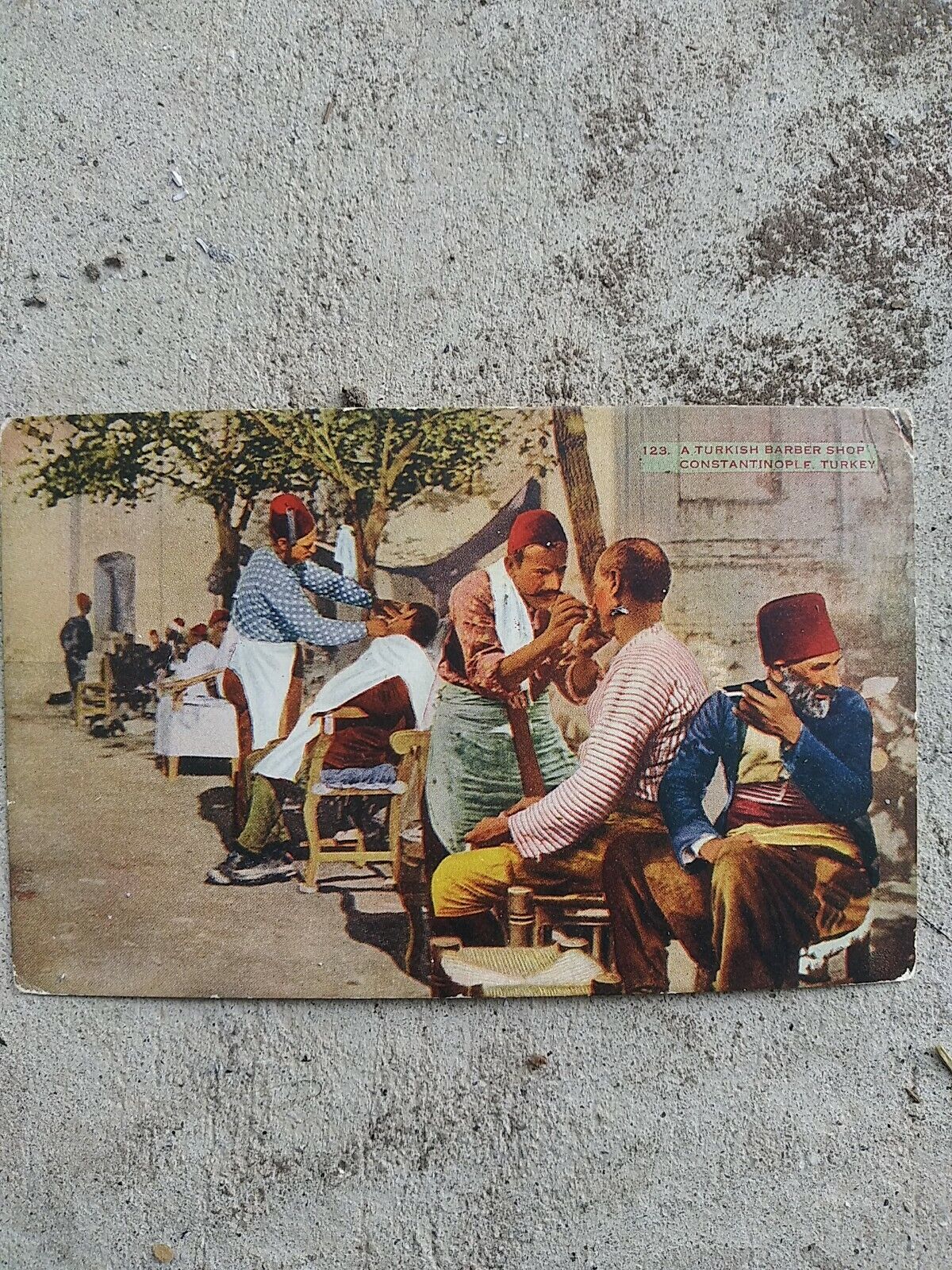 Vintage Barbershop & Salon Postcar TURKISH BARBERS, CONSTANTINOPLE, Turkey, 1895