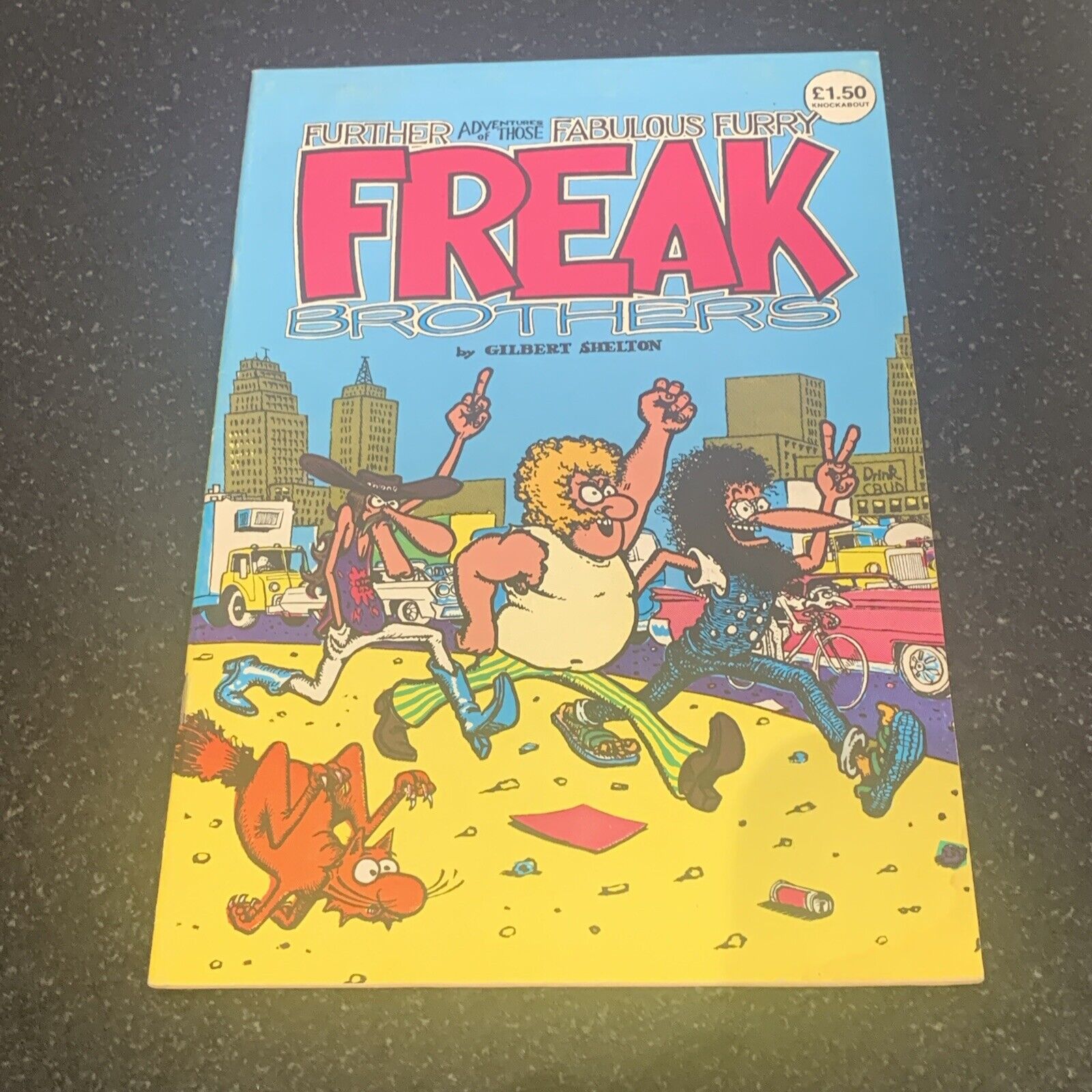 Fabulous Furry Freak Brothers Underground Comic Book, Rare 1976 Blue Cover NICE