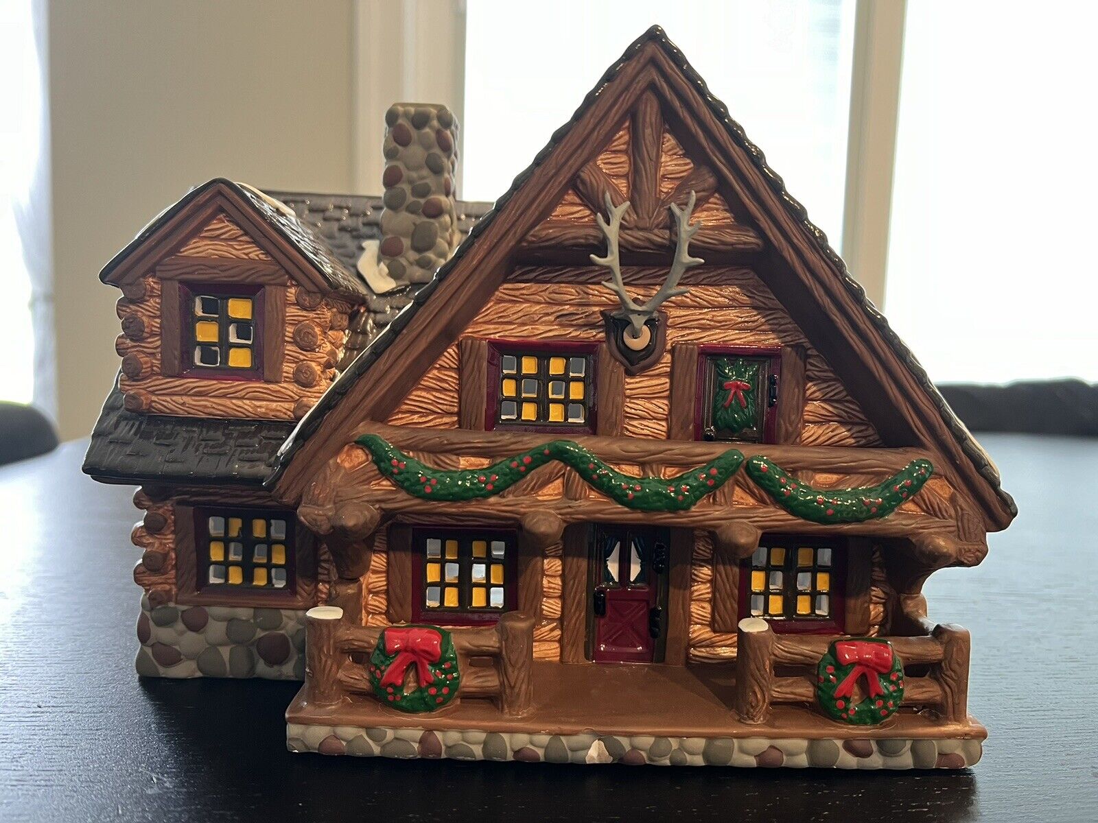 Dept 56 The Original Snow Village Hunting Lodge #54453 With Light And Box