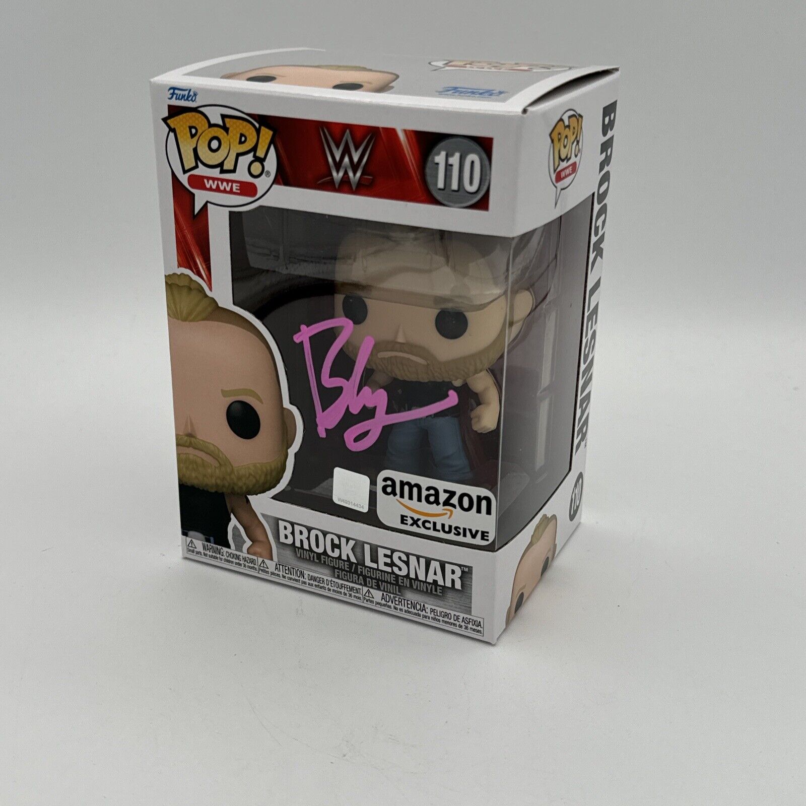 Brock Lesnar Auto Signed Funko Pop #110 WWE Wrestling Superstar Collectible