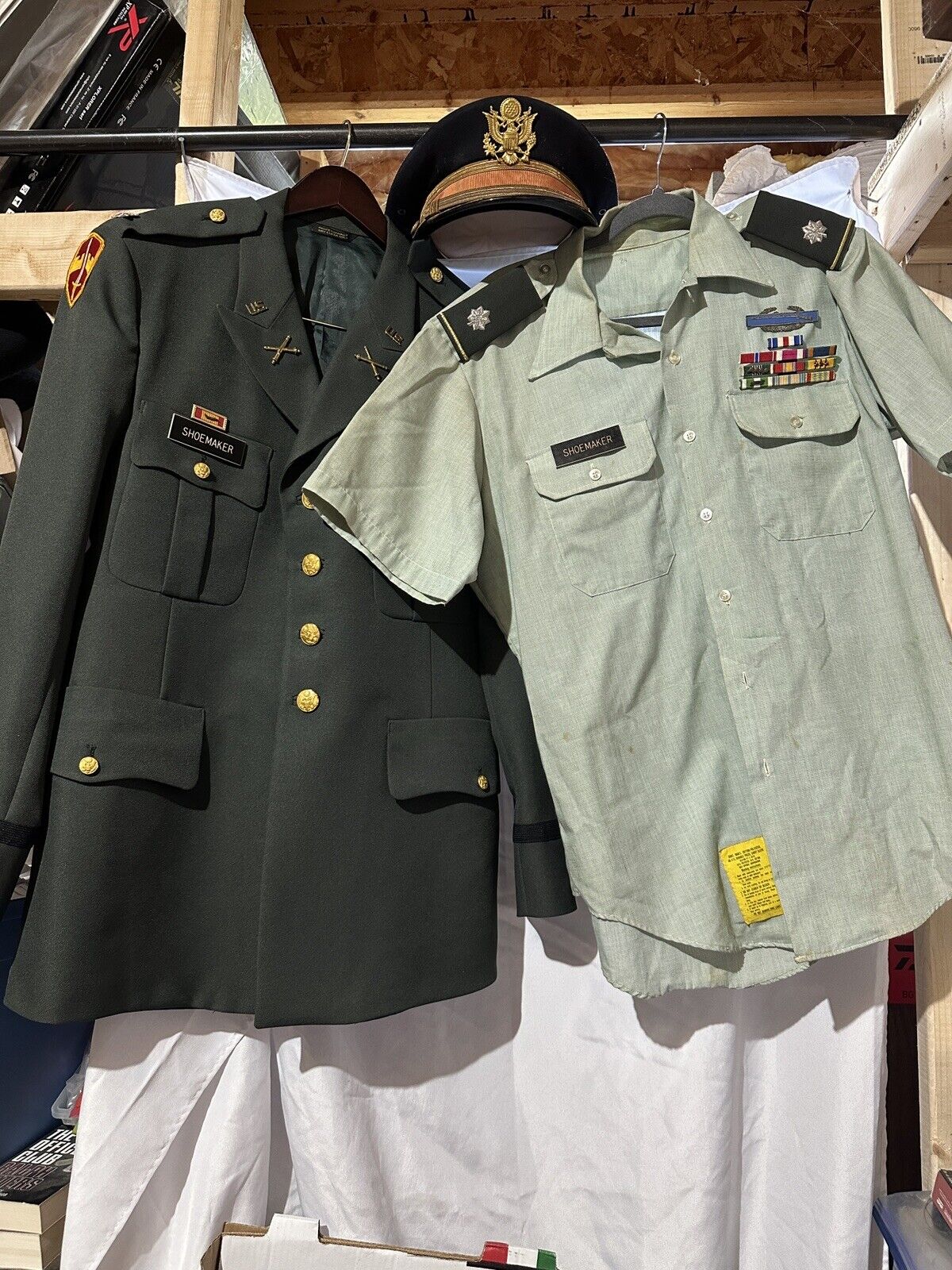 Vietnam War Era US Army Officer's Class A Uniform Jacket, Shirt & Hat NAMED