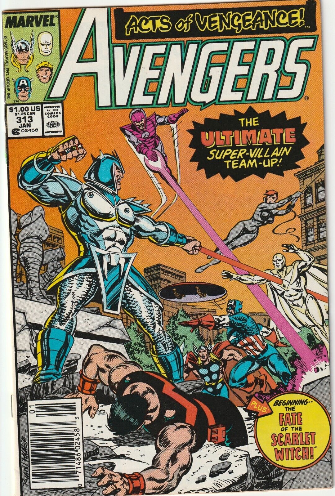 Avengers #313 Marvel 1990 FN Acts of Vengeance