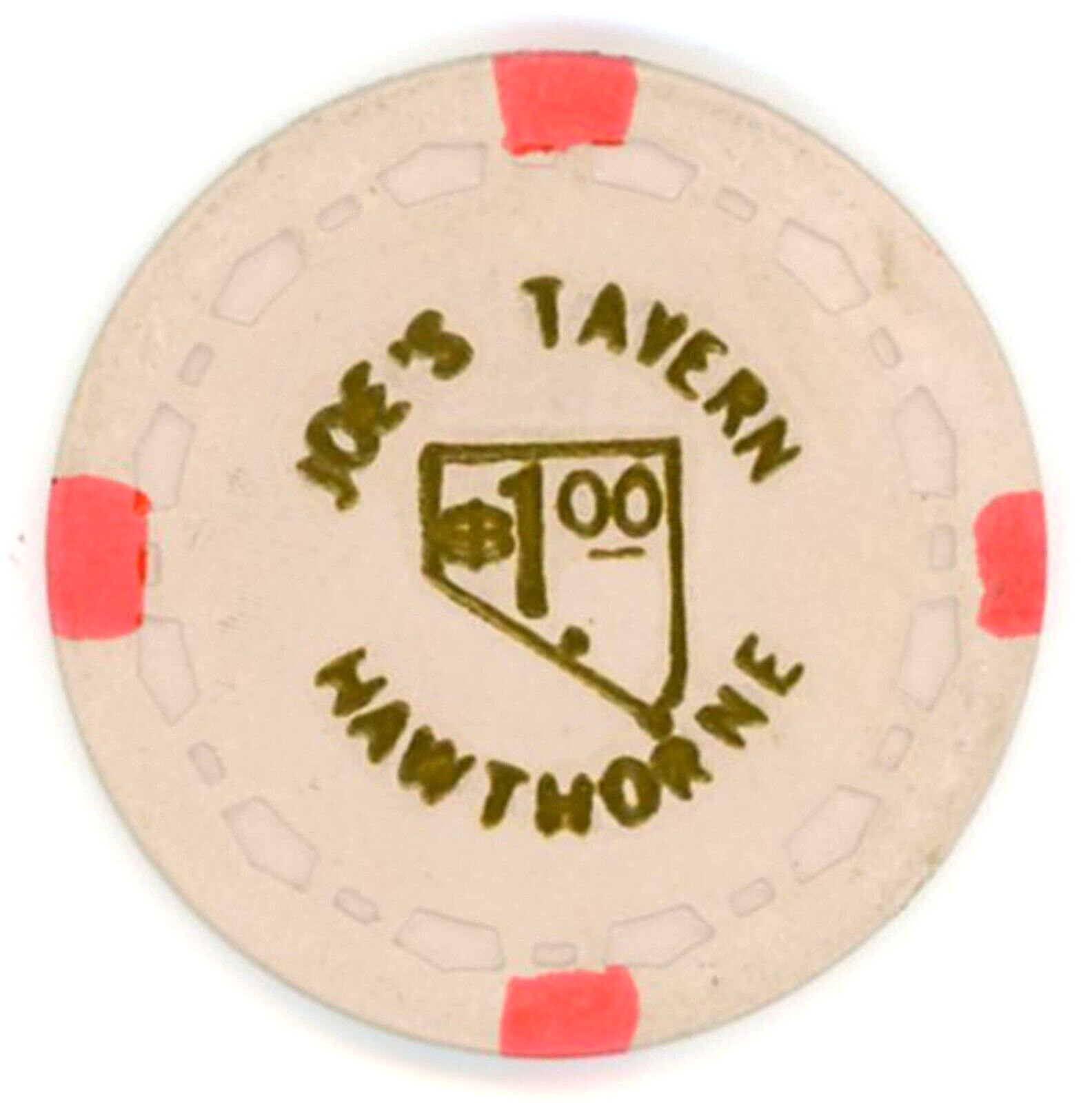 Joe\'s Tavern Casino - Hawthorne, Nevada - $ 1 Chip - 1964
