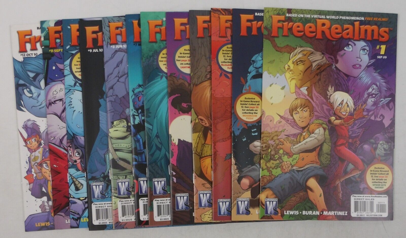 Free Realms #1-12 VF/NM complete series based on the MMORPG video game 8 9 10 11