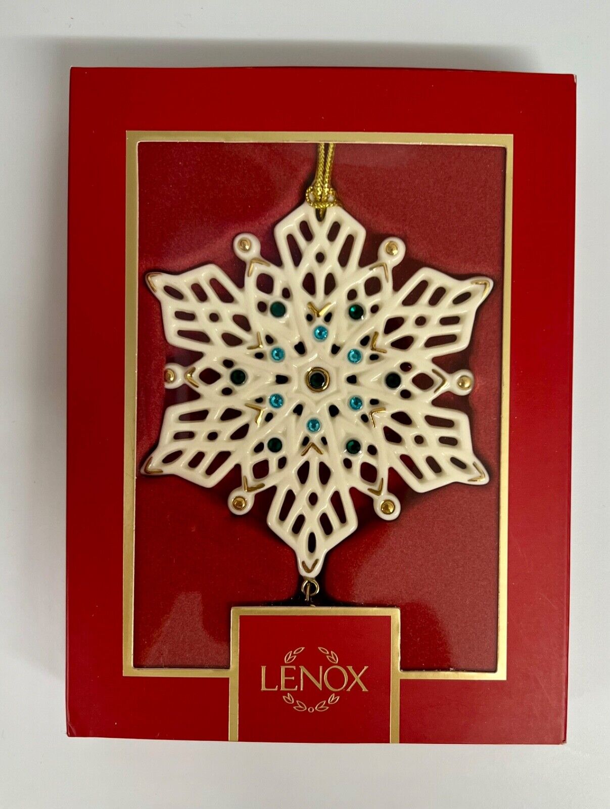 NEW NIB New In Box Lenox 2022 Annual Gemmed Snowflake Ornament