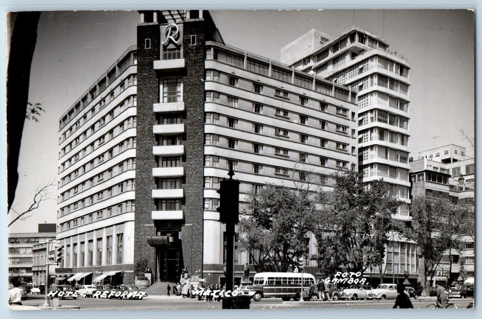 Mexico City Mexico Postcard Hotel Reforma Entrance View c1950\'s RPPC Photo