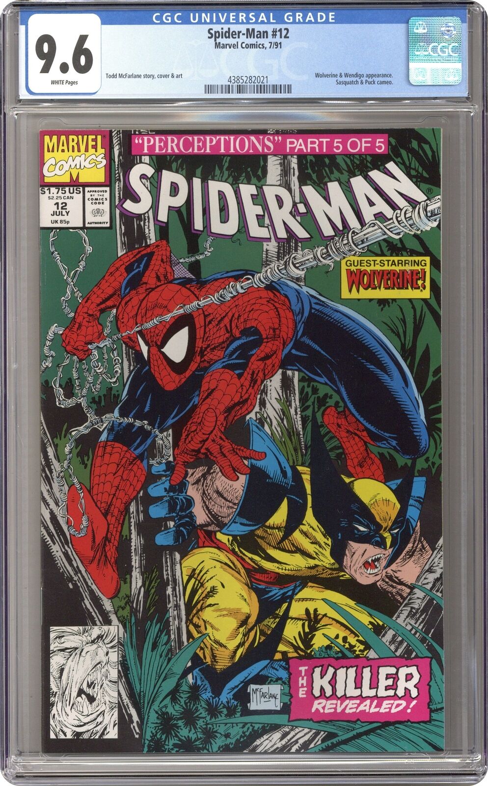 Spider-Man #12D CGC 9.6 1991 4385282021