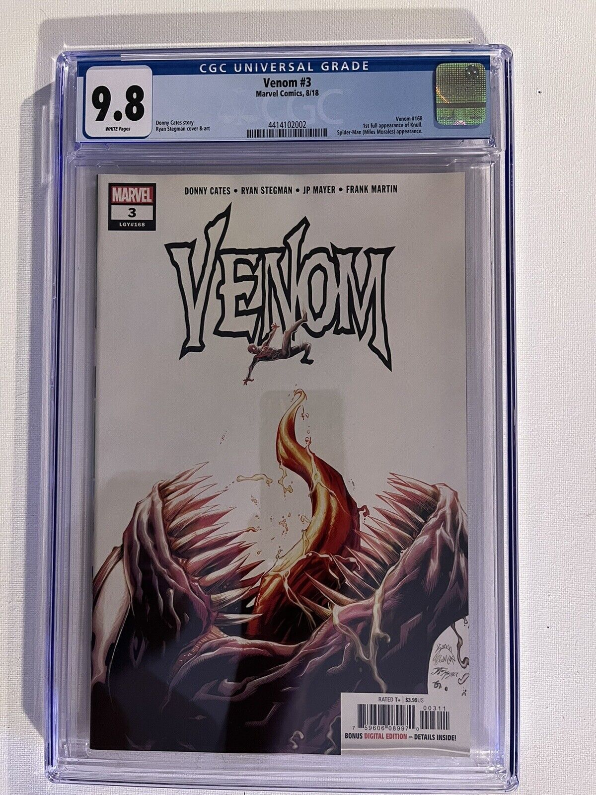 Venom # 3 , CGC 9.8 , 1st Appearance of Knull , Ryan Stegman , Donny Cates 🔑
