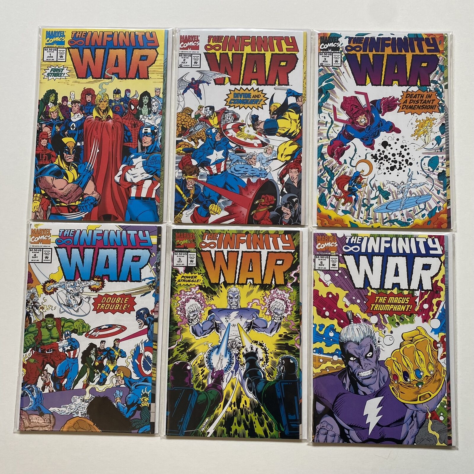 The Infinity War 1 - 6 Complete Set Marvel Comics 1992 Series NM