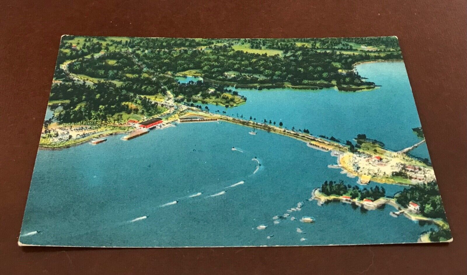 Aerial View..Lake Hamilton Hot Springs National Park, Ark..1955..VTG Postcard